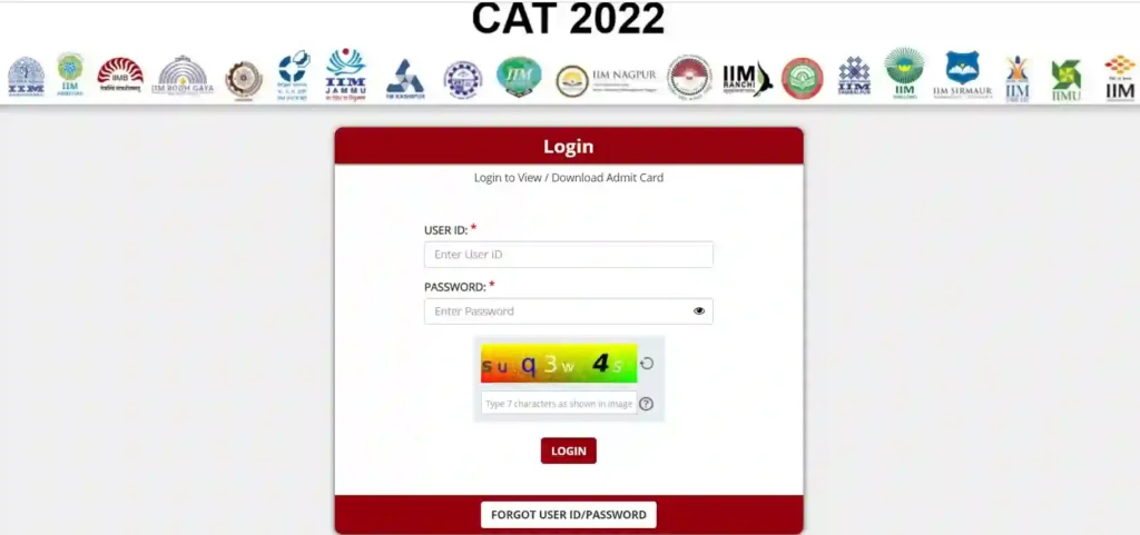 Direct Link for Downloading CAT 2022 Admit Card